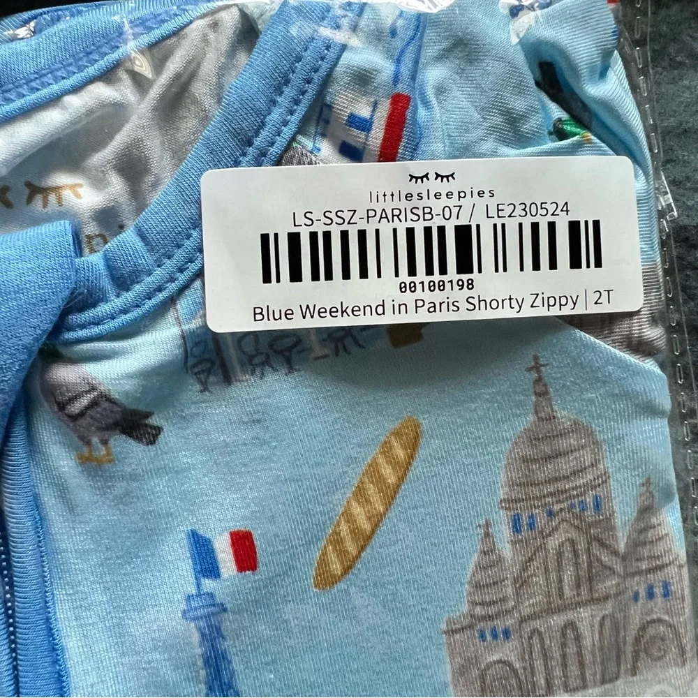 Little Sleepies Weekend in Paris Shorty Zippy - Picture 4 of 6